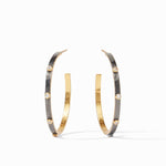 Crescent Stone Hoop Mixed Metal-Julie Vos-Renee Taylor Gallery