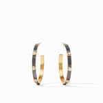 Crescent Stone Hoop Mixed Metal-Julie Vos-Renee Taylor Gallery