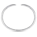 14K White Gold Split Diamond Spike Bangle – BG3912-62W45JJ-Gabriel & Co.-Renee Taylor Gallery