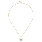 14K Yellow Gold Diamond and Diamond Cut Texture Pendant Necklace - NK7261Y45JJ-Gabriel & Co.-Renee Taylor Gallery