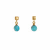 Cube Faceted Turquoise 24K Gold Vermeil Earrings-Joyla-Renee Taylor Gallery
