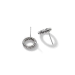 Carved Chain Stud Earrings, Sterling Silver - EB90581-John Hardy-Renee Taylor Gallery