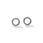 Carved Chain Stud Earrings, Sterling Silver - EB90581-John Hardy-Renee Taylor Gallery