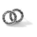 Carved Chain Stud Earrings, Sterling Silver - EB90581-John Hardy-Renee Taylor Gallery