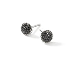 JH Essential Pavé Stud Earring, Sterling Silver, Black Sapphire - EBS987024BLS-John Hardy-Renee Taylor Gallery