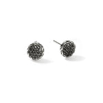 JH Essential Pavé Stud Earring, Sterling Silver, Black Sapphire - EBS987024BLS-John Hardy-Renee Taylor Gallery