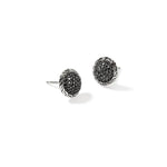 JH Essential Pavé Stud Earring, Sterling Silver, Black Sapphire - EBS987184BLS-John Hardy-Renee Taylor Gallery