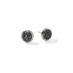 JH Essential Pavé Stud Earring, Sterling Silver, Black Sapphire - EBS987184BLS-John Hardy-Renee Taylor Gallery