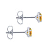 14K White Gold Round Halo Citrine and Diamond Stud Earrings - EG12372W45CT-Gabriel & Co.-Renee Taylor Gallery