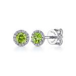 14K White Gold PE - Peridot stud Earrings - EG12372W45PE-Gabriel & Co.-Renee Taylor Gallery