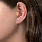 14K White Gold Round Pavé Diamond Stud Earrings - EG12967W45JJ-Gabriel & Co.-Renee Taylor Gallery