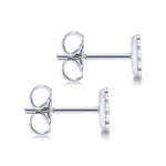 14K White Gold Round Pavé Diamond Stud Earrings - EG12967W45JJ-Gabriel & Co.-Renee Taylor Gallery