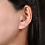 14K White Gold Heart Shaped Pavé Diamond Stud Earrings - EG13079W45JJ-Gabriel & Co.-Renee Taylor Gallery