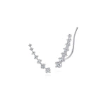 14K White Gold Graduated Round Diamond Ear Climber Earrings - EG13180W45JJ-Gabriel & Co.-Renee Taylor Gallery