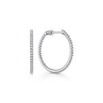 14K White Gold French Pavé 20mm Round Inside Out Diamond Hoop Earrings - EG13460W45JJ-Gabriel & Co.-Renee Taylor Gallery