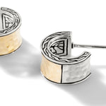 Palu J Hoop Earrings, Sterling Silver, Gold - EZ900721-John Hardy-Renee Taylor Gallery