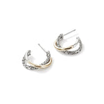 JH Essential Crossover Earring, Gold, Sterling Silver, 20.5MM - EZZ98714-John Hardy-Renee Taylor Gallery