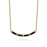 14K Yellow Gold Bujukan Bar Necklace with Black Enamel – NK7682E8Y4JJJ-Gabriel & Co.-Renee Taylor Gallery