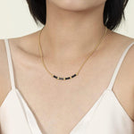 14K Yellow Gold Bujukan Bar Necklace with Black Enamel – NK7682E8Y4JJJ-Gabriel & Co.-Renee Taylor Gallery