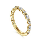 Esperanza - 14K Yellow Gold Marquise and Round Diamond Anniversary Band - AN16459VY44JJ-Gabriel & Co.-Renee Taylor Gallery
