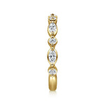 Esperanza - 14K Yellow Gold Marquise and Round Diamond Anniversary Band - AN16459VY44JJ-Gabriel & Co.-Renee Taylor Gallery