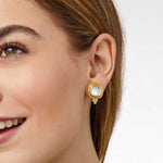 Tudor Stud Earrings - Iridescent Clear Crystal-Julie Vos-Renee Taylor Gallery