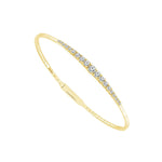 14K Yellow Gold Round Diamond Flexible Bangle Bracelet - FSBG5007S8Y-IDD LUXE-Renee Taylor Gallery