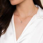 Fiora - 14K White and Yellow Gold Diamond Teardrop Pendant Necklace - NK8021M45JJ-Gabriel & Co.-Renee Taylor Gallery