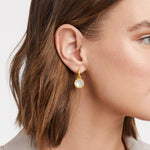 Fleur-de-Lis Hoop & Charm Reversible Earrings - Iridescent Raspberry-Julie Vos-Renee Taylor Gallery