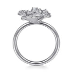 Floral 14K White Gold Diamond Floral Fashion Ring - LR52882W45JJ-Gabriel & Co.-Renee Taylor Gallery