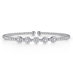 14K White Gold Diamond Bangle Bracelet – BG4335-W-Gabriel & Co.-Renee Taylor Gallery