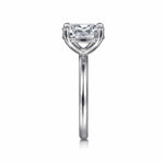 14K White Gold Oval Solitaire Engagement Ring (Setting Only) - ER15619O8W4JJJ-Gabriel & Co.-Renee Taylor Gallery