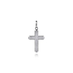925 Sterling Silver Cross Pendant with Vertical Brush - PCM20040SVJJJ-Gabriel & Co.-Renee Taylor Gallery