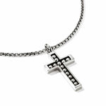 Nailhead Silver Cross Pendant on 2.7mm Box Chain Necklace - NM30179X-John Hardy-Renee Taylor Gallery