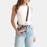 TONY SML - Clear/Black/Brushed Gold Red Zip-Hammitt-Renee Taylor Gallery
