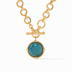Honeybee Demi Necklace - Iridescent Peacock Blue-Julie Vos-Renee Taylor Gallery