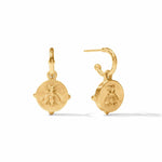 Honeybee Hoop & Charm Earrings-Iridescent Palmetto Green - ER913GIJG00-Julie Vos-Renee Taylor Gallery