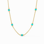 Hydra Delicate Station Turquoise Blue Necklace - N525GTQ00-Julie Vos-Renee Taylor Gallery