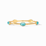 Ivy Stone Bangle - Iridescent Bahamian Blue-Julie Vos-Renee Taylor Gallery