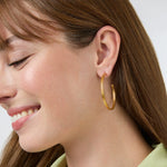 Crescent Hoop Earrings-Julie Vos-Renee Taylor Gallery
