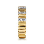 14K Yellow Gold U setting Diamond Anniversary Band Contemporary Collection (Devoted) - AN16939Y44JJ-Gabriel & Co.-Renee Taylor Gallery