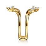 14K Yellow Gold Prong Set Diamond Ring Enhancer - AN16942M-Y44JJ-Gabriel & Co.-Renee Taylor Gallery