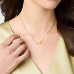 Kaleidoscope Delicate Iridescent Clear Crystal Necklace - N529GIRC00-Julie Vos-Renee Taylor Gallery