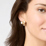 Kaleidoscope Statement Stud Earrings-Iridescent Clear Crystal - ER980GIRC00-Julie Vos-Renee Taylor Gallery