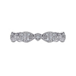 14K White Gold Marquise Station Cluster Diamond Stackable Ring - LR4800W45JJ-Gabriel & Co.-Renee Taylor Gallery