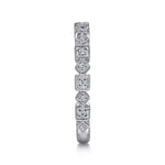 14K White Gold Geometric Diamond Stackable Ring - LR4912W45JJ-Gabriel & Co.-Renee Taylor Gallery