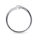 14K White Gold Bypass Open Diamond Ring - LR51052W45JJ-Gabriel & Co.-Renee Taylor Gallery