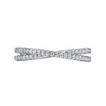 14K White Gold Criss Cross Diamond Stackable Ring - LR51169W45JJ-Gabriel & Co.-Renee Taylor Gallery