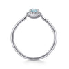14K White Gold Aquamarine Diamond Halo Promise Ring - LR51264W45AQ-Gabriel & Co.-Renee Taylor Gallery