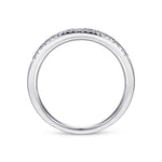 14K White Gold Curved Pavé Diamond Ring - LR51342W45JJ-Gabriel & Co.-Renee Taylor Gallery